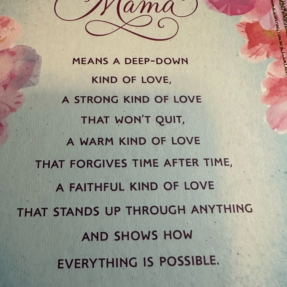 🩷5/$10 Floral Mama Plaque with Inspirational Quote